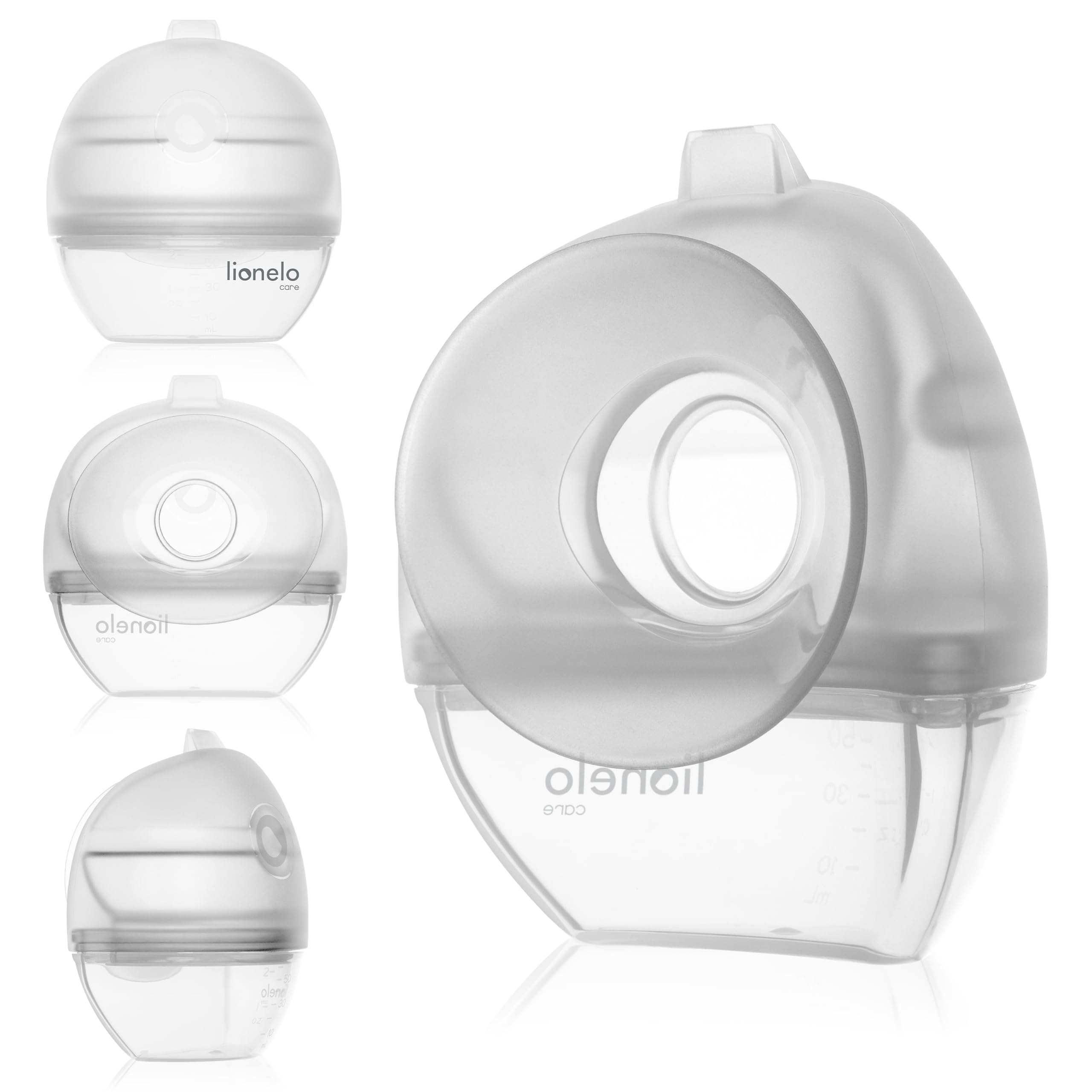 Lionelo MILKY 2IN1 Muttermilchauffänger und Silikon-Milchpumpe Manueller Milchsammler BPA-frei Unterdruck 60 ML Einfache Reinigung Diskret Bequem