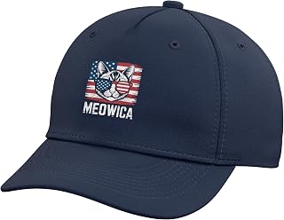 Meowica Funny 4th of July 2026 Patriotic USA Cat Adjustable Baseball Hat