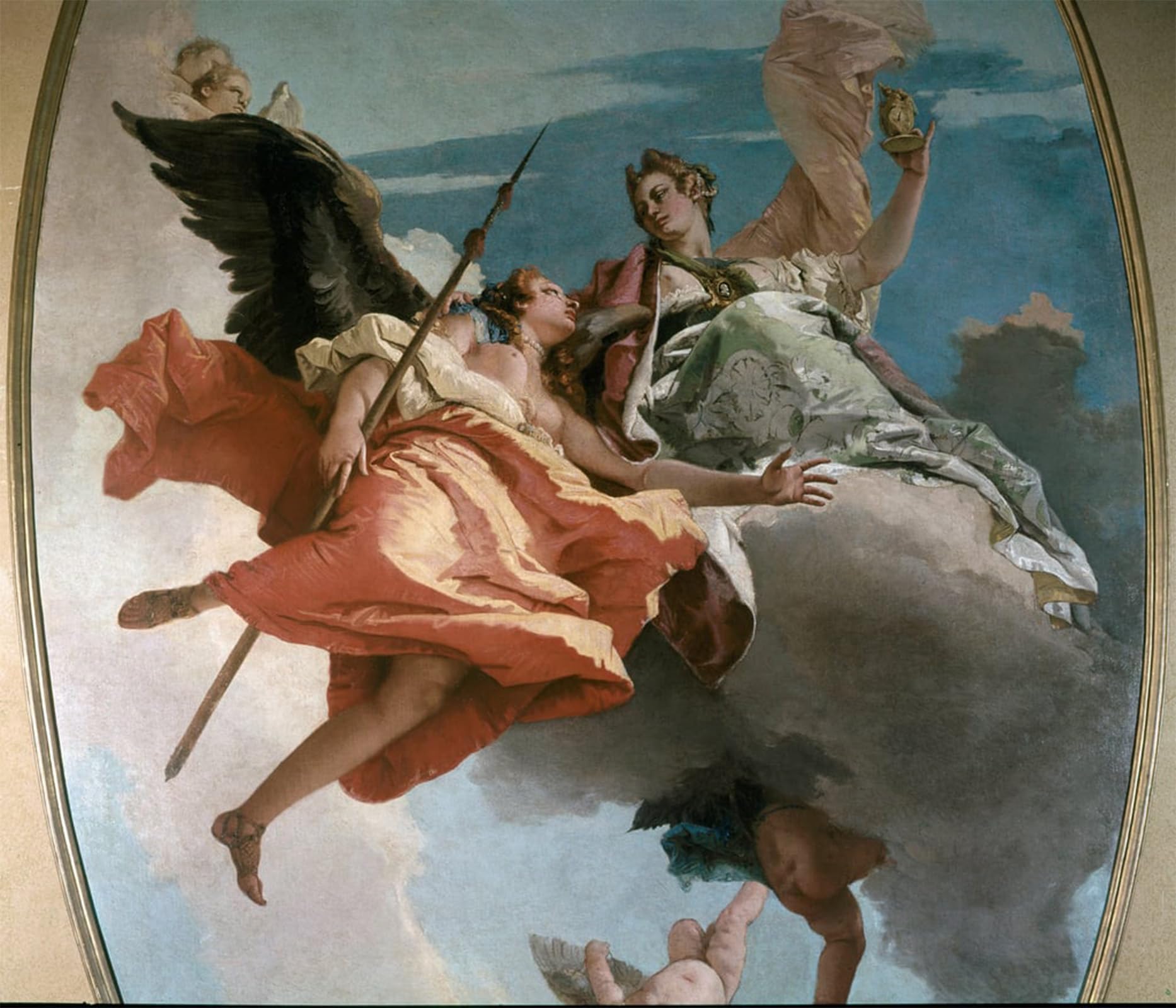 Posteriik No Frame Vintage Art Print Images Pictures Print Allegory Of Force And Knowledge By Battista Tiepolo Modern Colour Posters For Office Home Decor 60X90cm