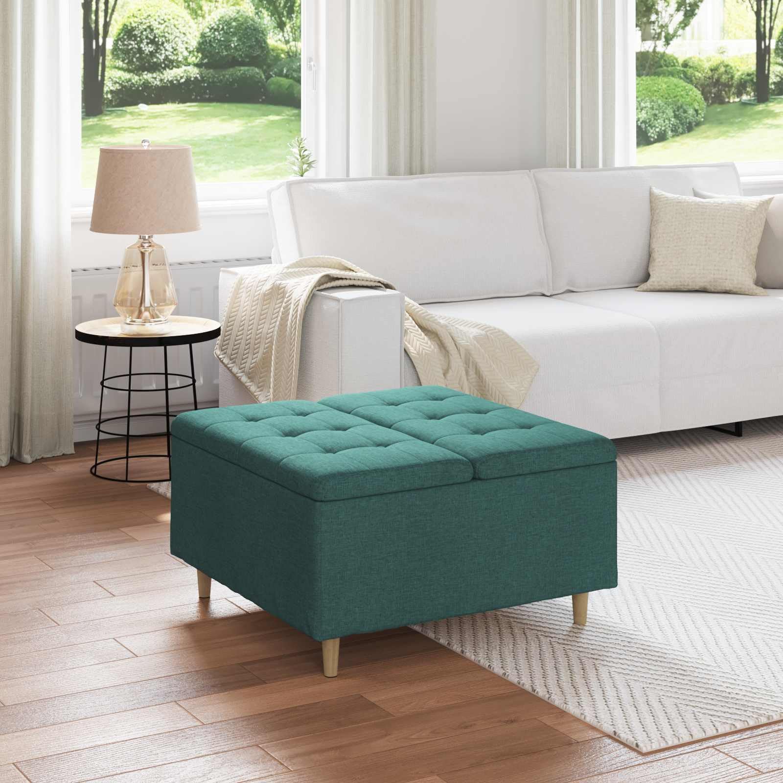 Sous-main de rangement en tissu pour salon et chambre avec grand volume de stockage