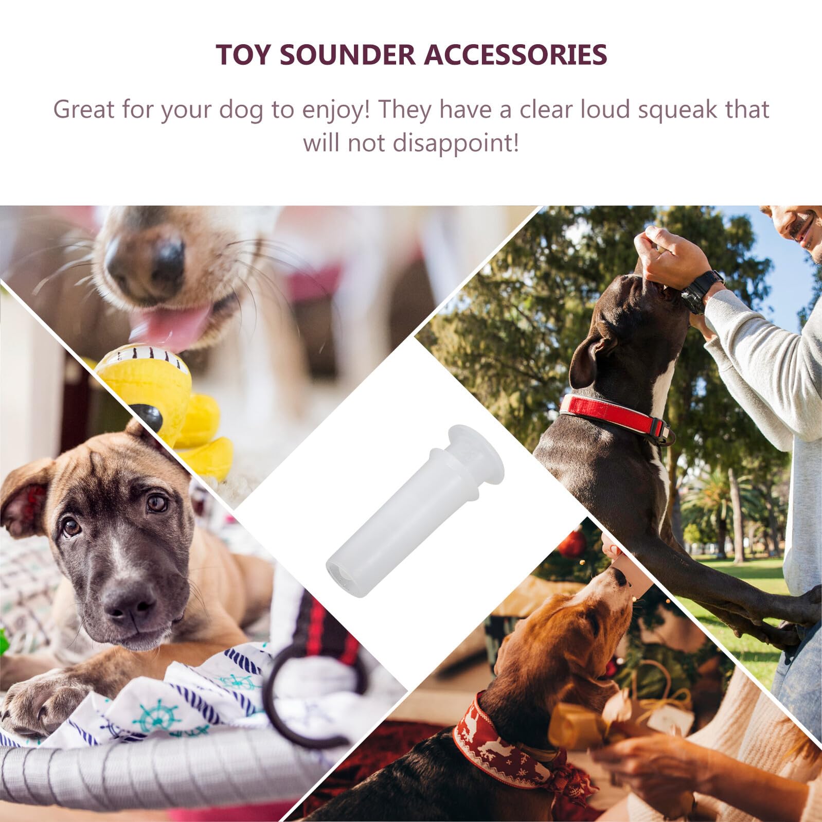 Squeaker per Giocattoli 100 Pezzi Plastico Bianco Inserto | Rumore Chiaro e Forte, Accessori Inseribili per Toy, Formato 2, 9cm, Set da 100