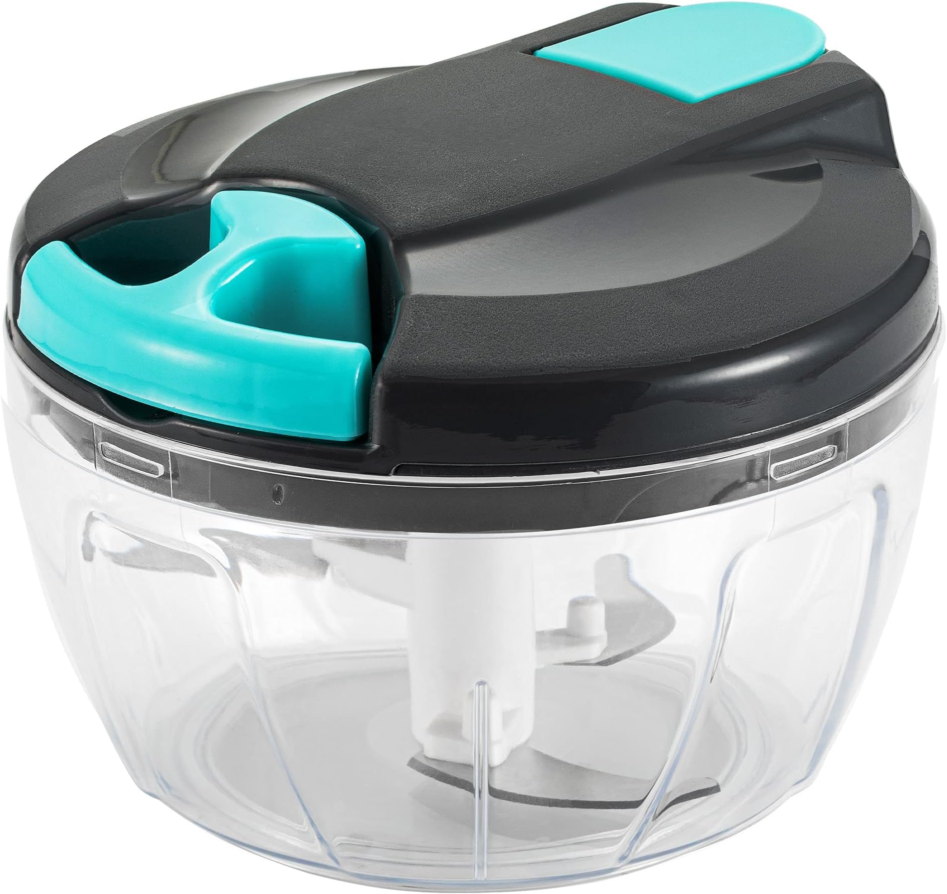 – Multi-Function Manual Food Processors & Chopper with Cover and Handle, Vegetable Chopper Shredder,Suitable for Onions Gingers Peppers Fruits Mincing,Wonderful for Kitchen（Blue）