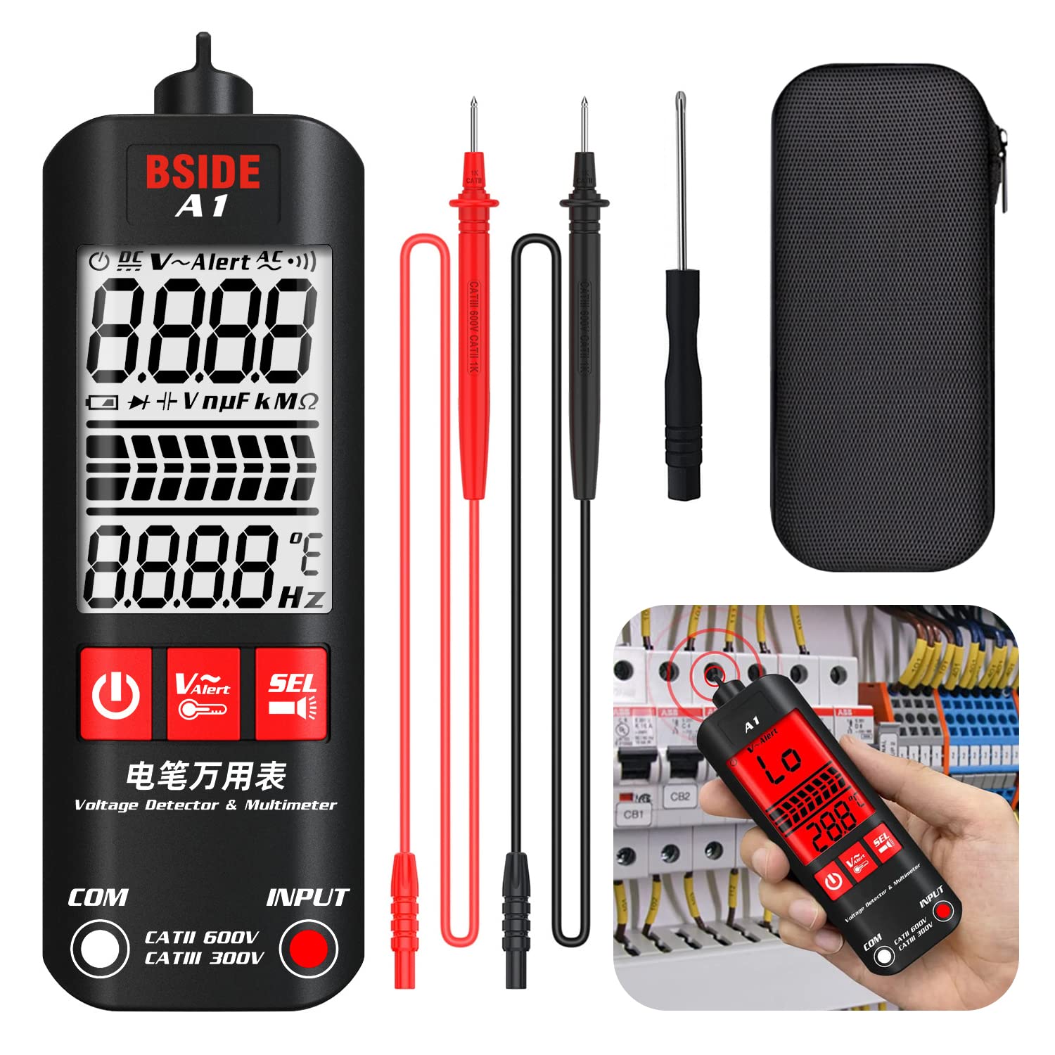 A1 Fully Automatic AntiBurn Intelligent Digital Multimeter, Zero and