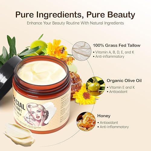 Miniatura 2 de Bálsamo de ternera para el cuidado de la piel (4.23 onzas), crema hidratante facial de ternera batida, mantequilla de piel de ternera orgánica