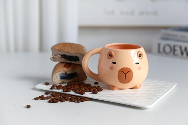 I-TOTAL® - Tazza in Ceramica Chunky, Tazza per Tè o Caffè 410 ml (CAPYBARA) - 4