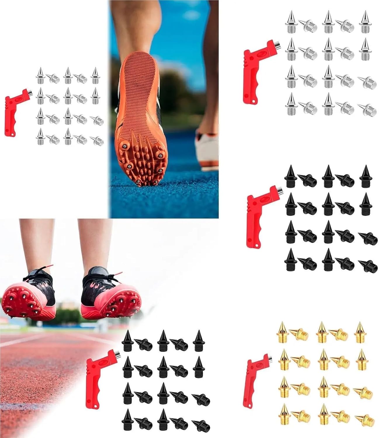 Track Spikes 120pcs Track Shoe Spikes Practical and Field Running for Practice Short Distance Outdoor Training Adults