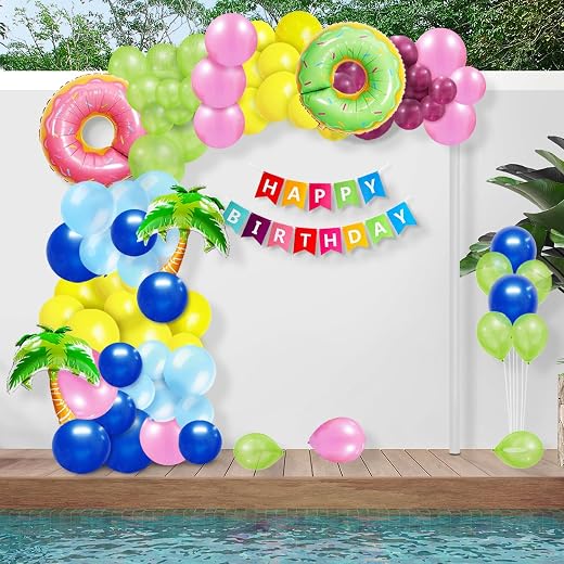 Party Propz Summer Theme Decoration Items Combo Of 75 Pcs For Summer Party Decorations | Pool Party Decorations Items | Sw...
