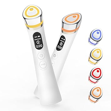 Face Lift Device 8 in 1 Skin Tightening and Lifting, LED Light Therapy for Wrinkles, Korean Skin Care, Spa-Grade Facial Massager Lifting & Firming Beauty Massager White