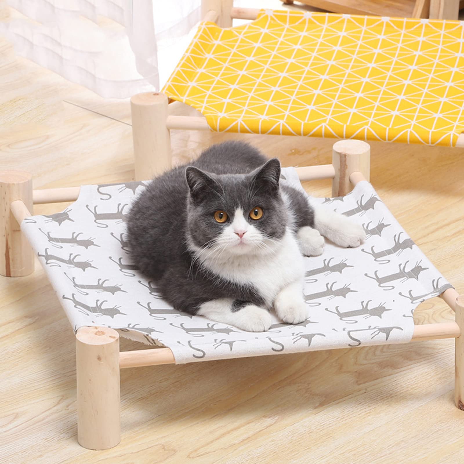 Amazon.co.jp: 猫ベッド 猫 ハンモック 置き型 組立簡単 ペット 