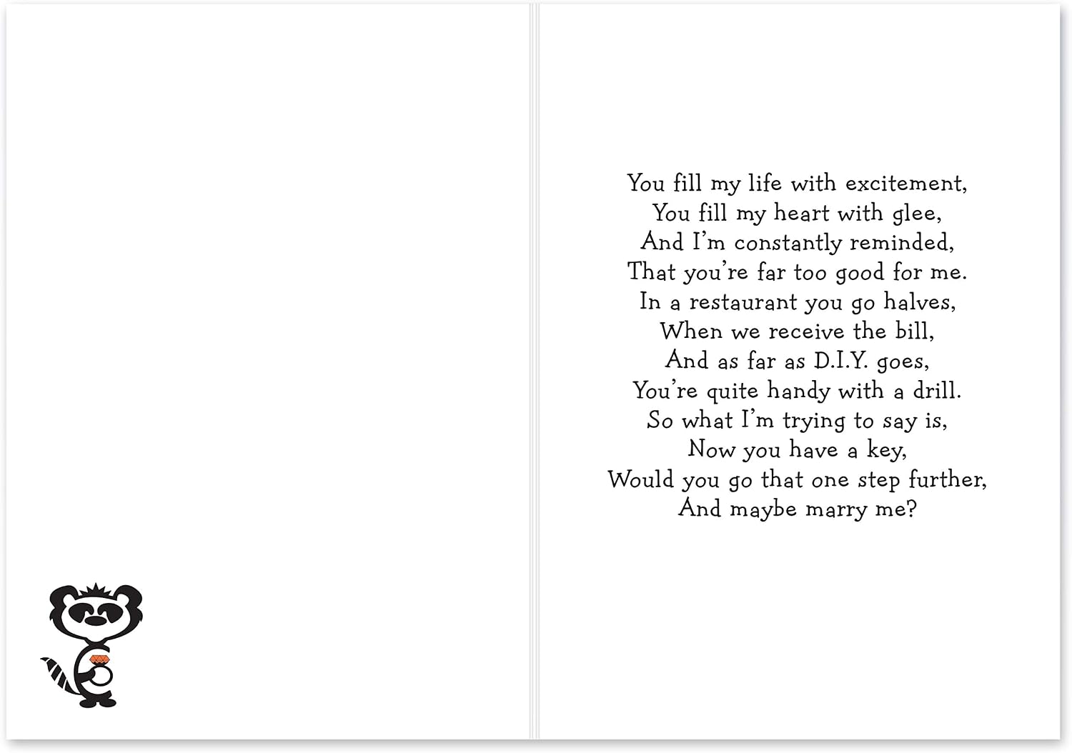 Curious Cards - Marry Me - Cute Funny Greetings Cards for Valentine, A7 - Image 3