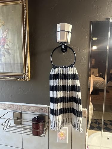 Black Candle/Towel Hanger