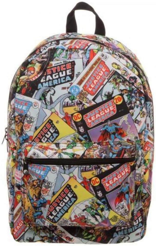 Justice League All Over Comic Print Backpack