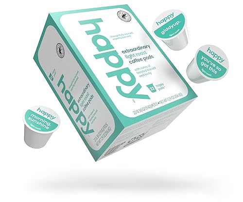 Cápsulas de café feliz tostado ligero 22ct