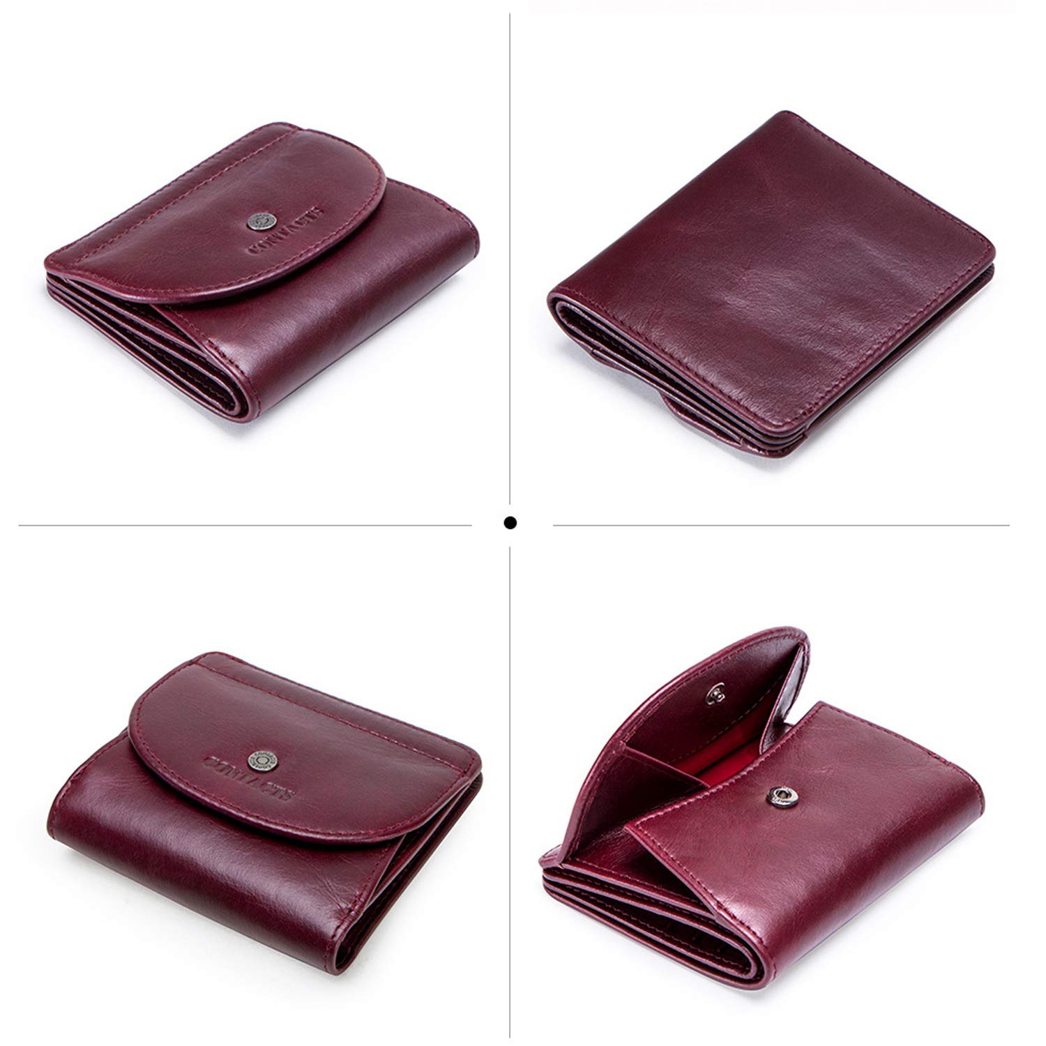 FANDARE Portefeuille Cuir Porte à Monnaie Carte de Crédit Homme Femme Court Porte Monnaie Portefeuille avec Poche à Monnaie Etui à Carte Porte-Carte de Crédit Bourse