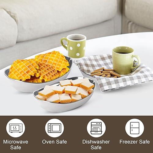 Vista 4 de Frutero para encimera de cocina, cesta de frutas de 3 niveles para encimera, soporte de frutas de cerámica, soporte de frutas escalonado con soporte