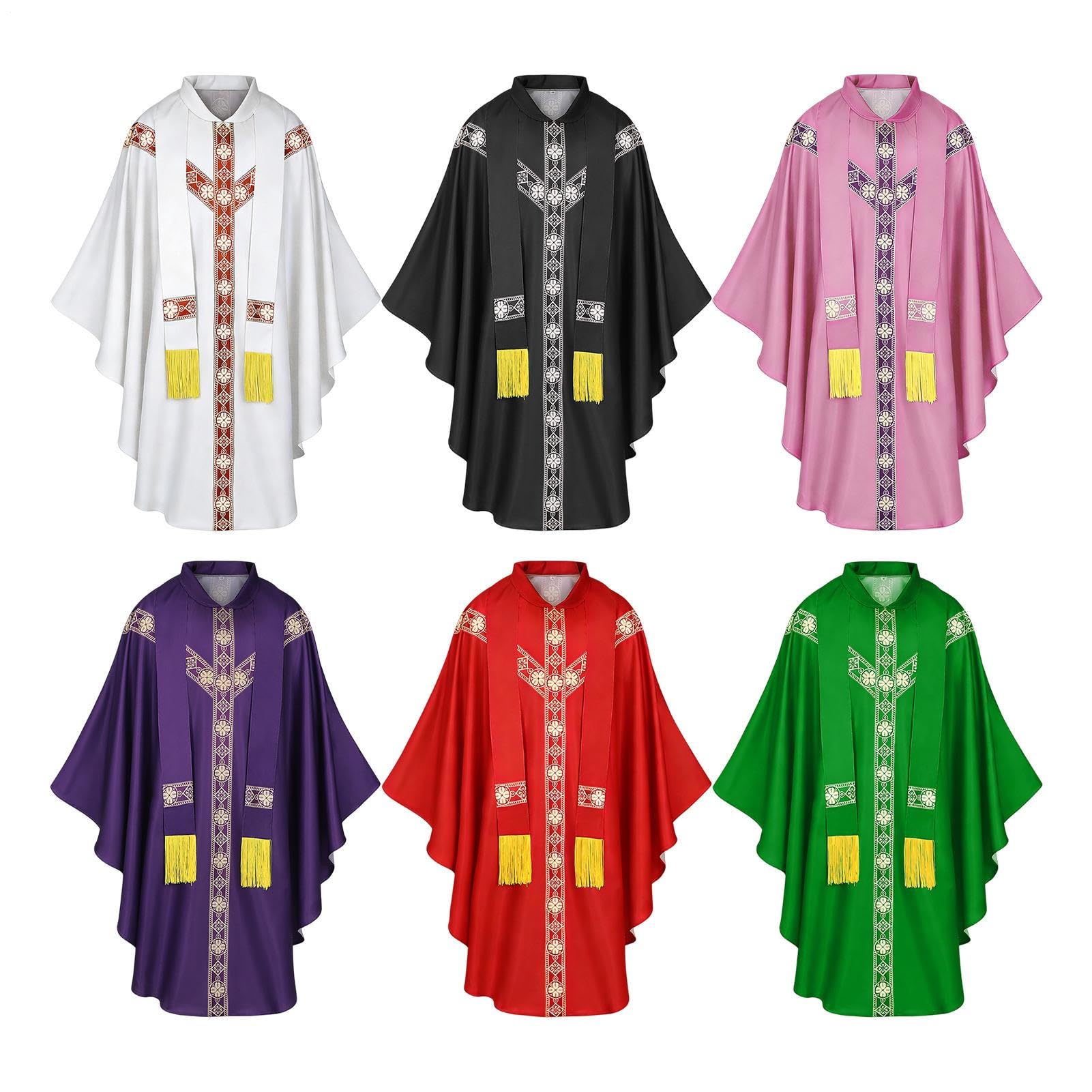 Generico Costume Da Prete Da Prete Per Chiesa Con Casula