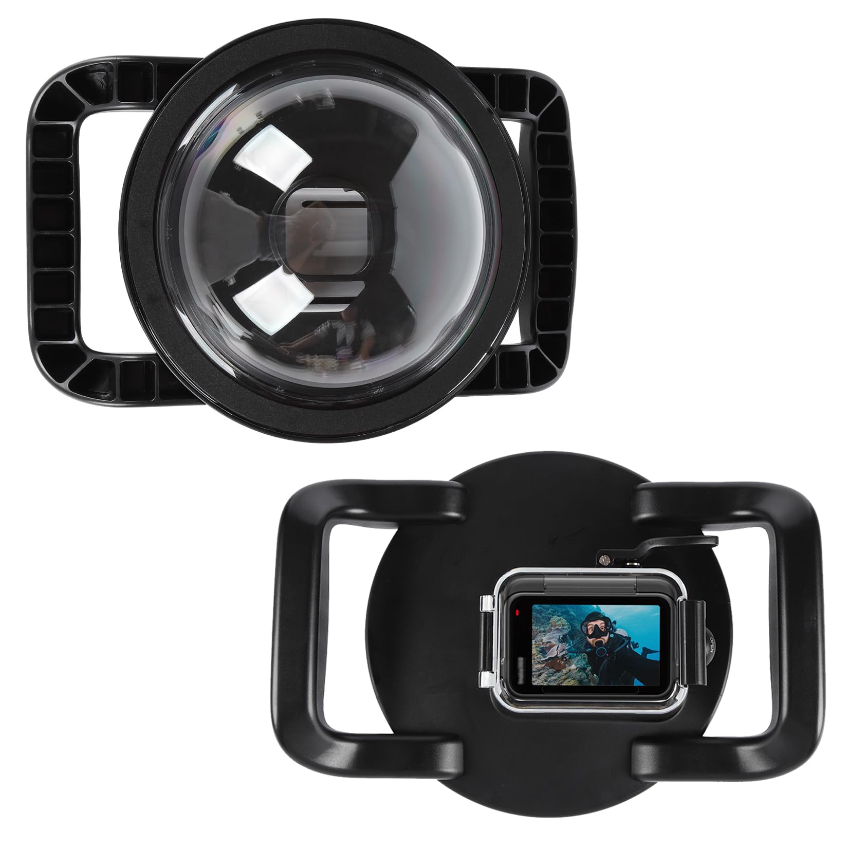 Porta a cupola subacquea per Insta360 Ace Pro 2, obiettivo a cupola per fotocamera, sistema di chiusura a portello ben progettato, impermeabile fino a 30 m, custodia impermeabile per immersioni