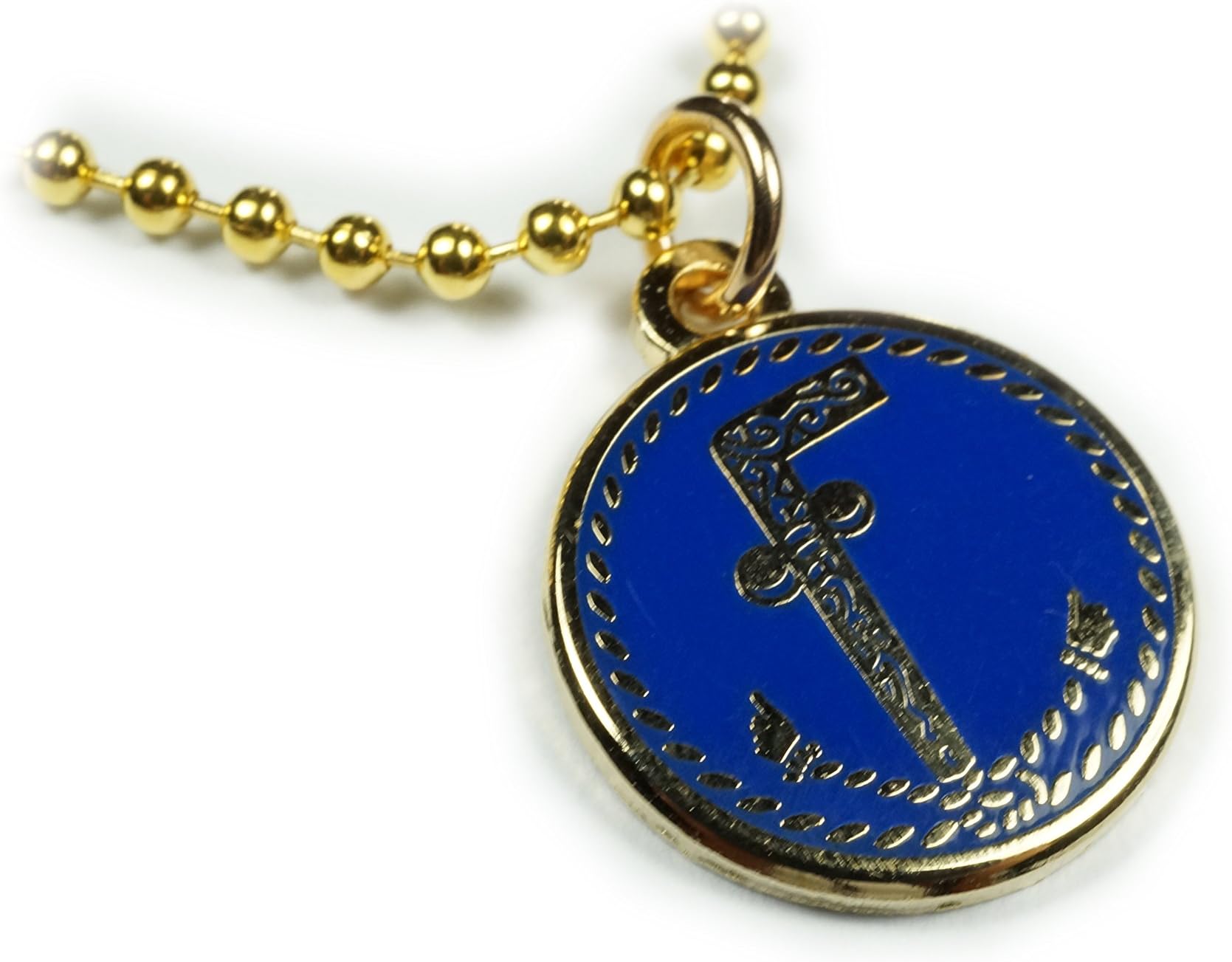 Tubal Cain Tubalcain Freemason Masonic Pendant Necklace w/Ball Chain