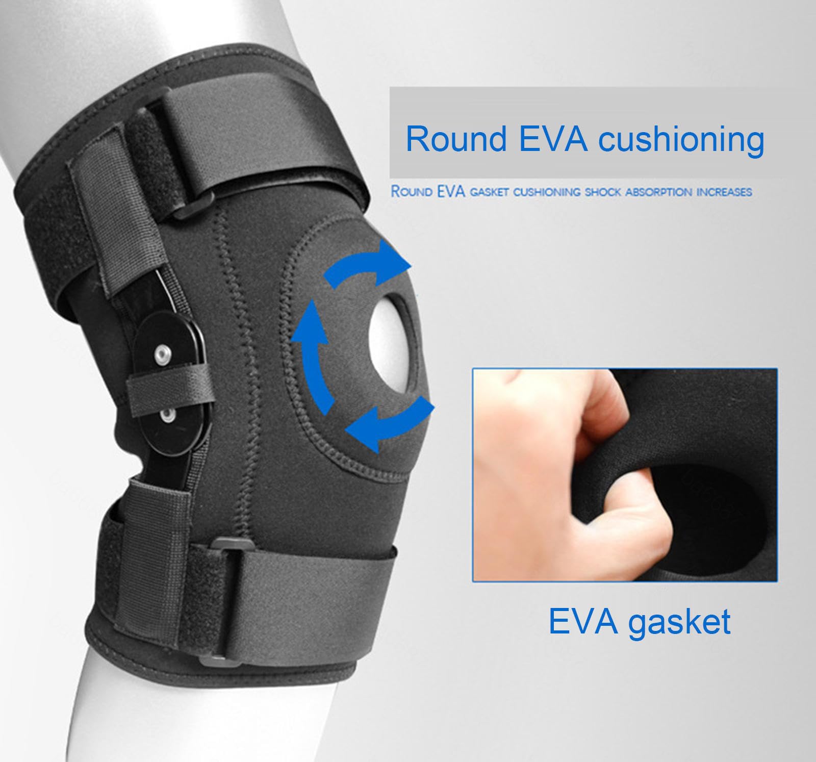 VIDECOR Rodillera de Compresión Ajustable, Soporte para Tendón, Rodillera, Soporte para Hombres y Mujeres, Dolor de Artritis, Recuperación de Lesiones, Correr, Entrenamiento,XL