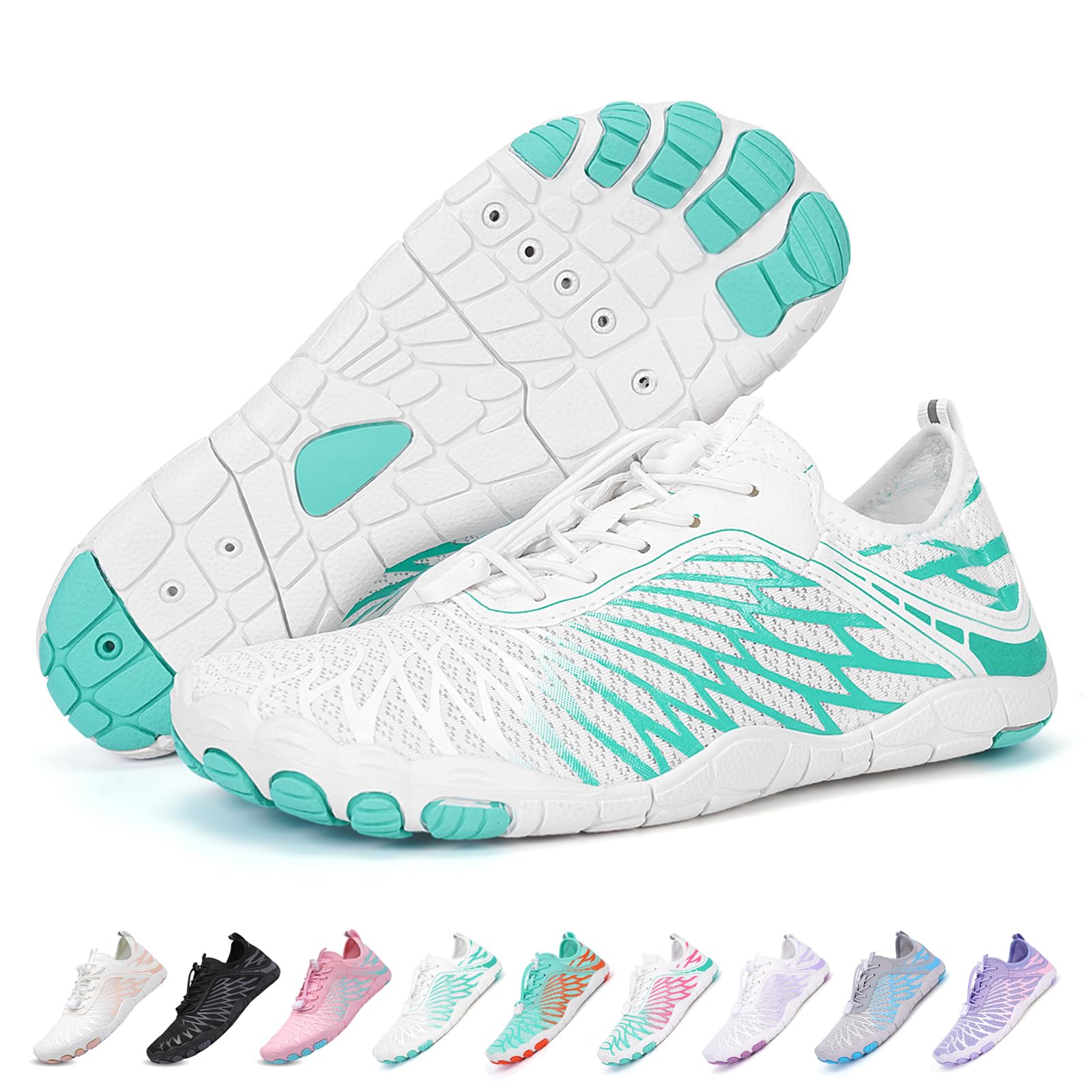 RUYI Unisex buty do biegania w terenie, miękkie, lekkie, z antypoślizgową podeszwą i szerokim obszarem na palce, szybkoschnące buty kąpielowe