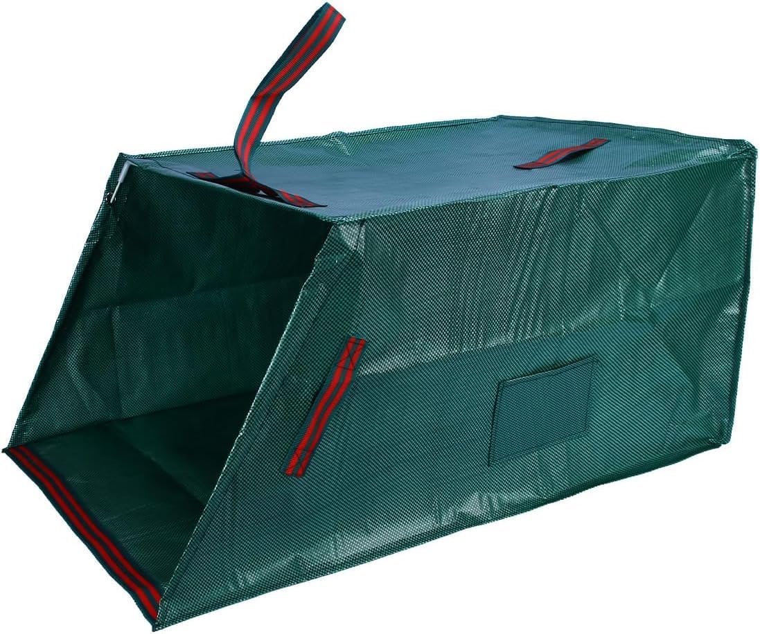 3 Pack 136-Gallon Yard Waste Bags with Gardening Gloves, Heavy Duty Reusable Lawn Leaf Bags with Reinforced Handles, Collapsible Garden Bags for Leaves, Debris and Outdoor Clean Up