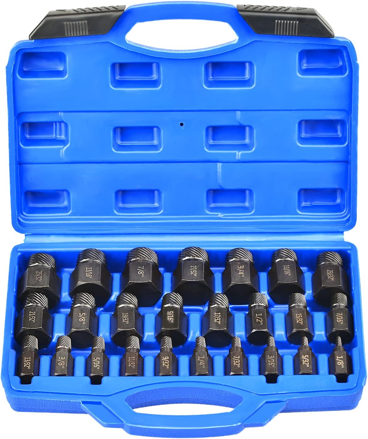 25Pcs Screw Extractor Set, Hex Head MultiSpline Easy Out Bolt
