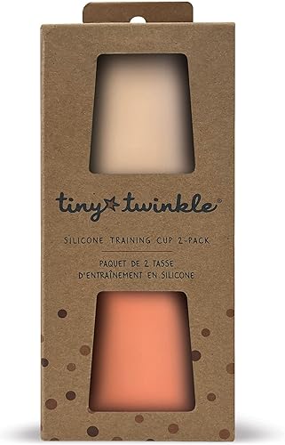 Miniatura 9 de Tiny Twinkle Paquete de 2 tazas de entrenamiento  Tazas de silicona para beber independiente para bebés y niños pequeños, suministros de destete LED