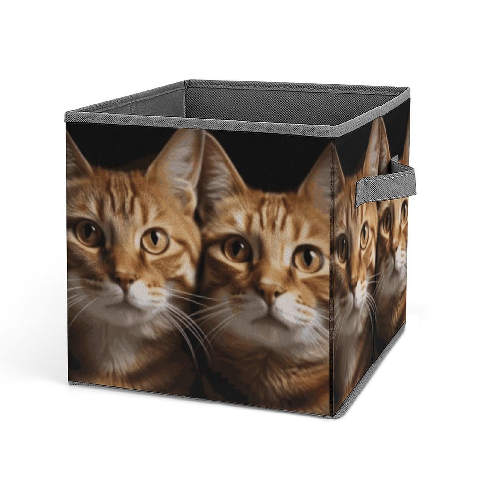 JTREHY Cats Storage Bins Sturdy Large Capacity Folding Sorting Boxes Convenient Stable Storage Box Collapsible Fabric Storages Cubes Organizer with Handles
