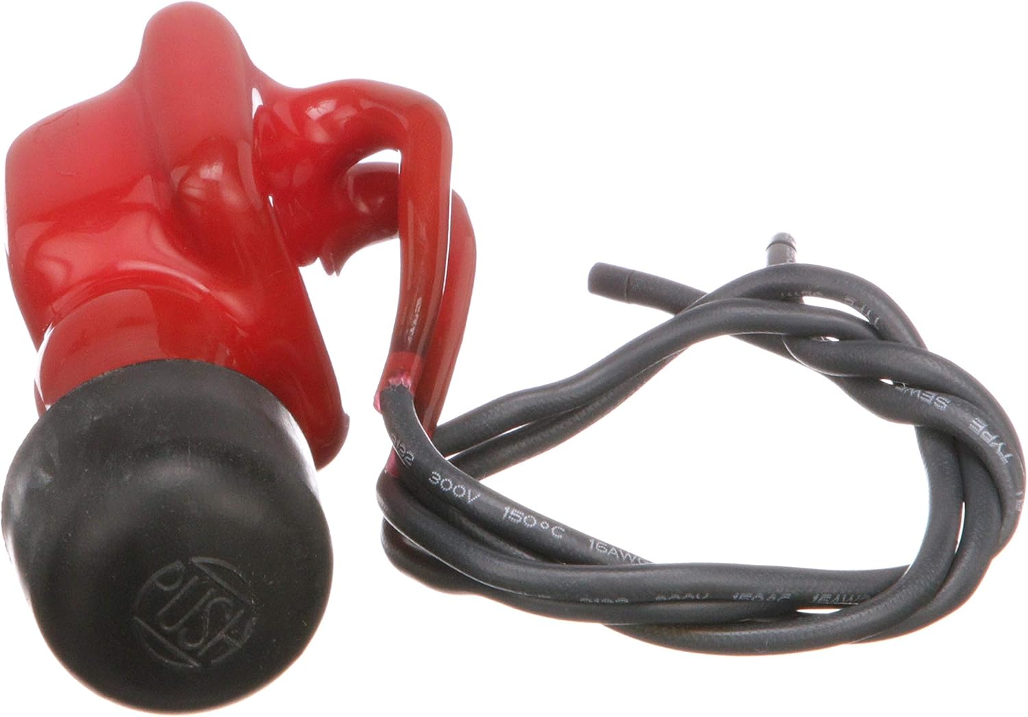 Seachoice 2-Position Off/Momentarily On Push Button Switch, 6-36V, 18 Gauge Wire Leads
