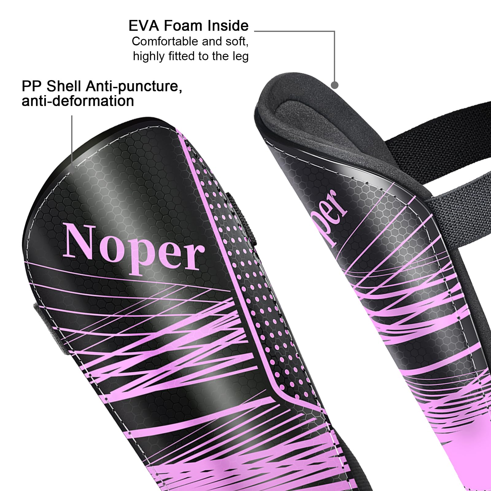 Espinilleras de fútbol para niños, jóvenes, espinilleras y espinilleras para niños y niñas para juegos de fútbol, protección de cojín EVA reduce golpes y lesiones