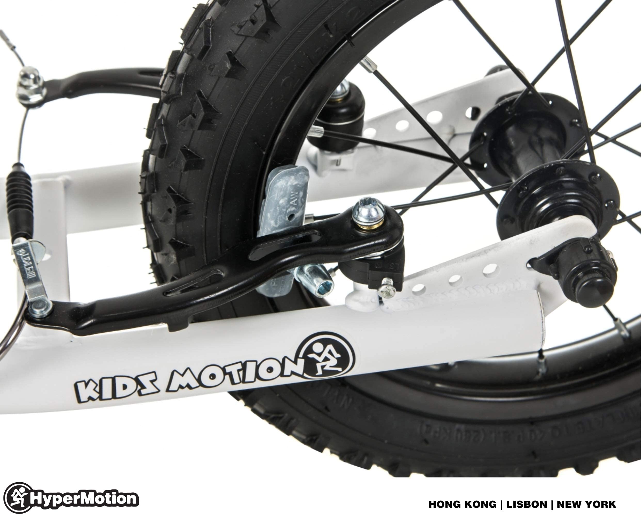 HyperMotion Monopattino Viva - Per Bambini e Ragazzi 12-50 kg | Telaio in Acciaio Robusto, 2 Freni, Altezza Regolabile 78-85 cm | Ruote Gonfiabili da 30 cm | Colore Bianco
