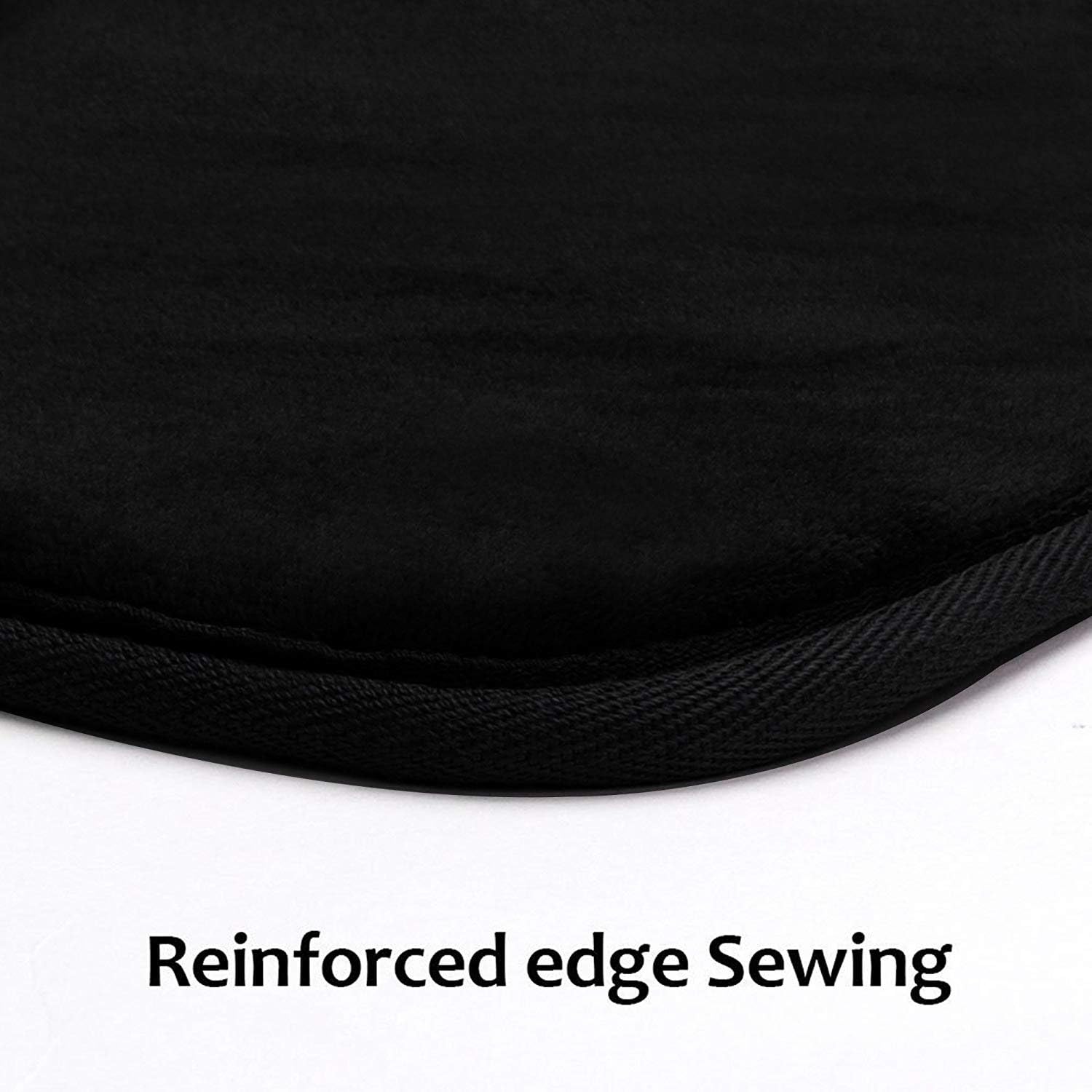 Kitchen Rug Set, LEEVAN Memory Foam Kitchen Comfort Mat Super Soft Rug Microfiber Flannel Area Runner Rugs Non-Slip Backing Washable Bathroom Rug Set of 2 Pcs-19"x23"+19"x47" (Black)