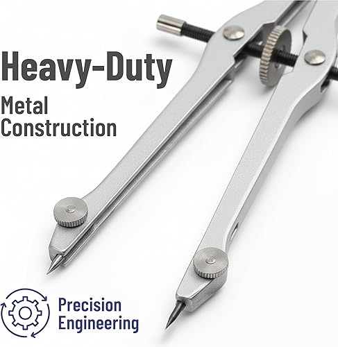 Miniatura 4 de Juego de compás de 15 piezas Mr Pen con transportador de brazo de oscilación 6in juego de geometría para estudiantes Divisor escuadra regla