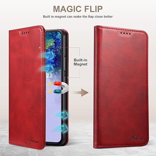 Miniatura 3 de Funda protectora TACOO para Galaxy S22 5G 6.1 2022 128 GB 256 GB, de piel ajustada, con función atril y ranura para tarjetas de dinero para niñas y
