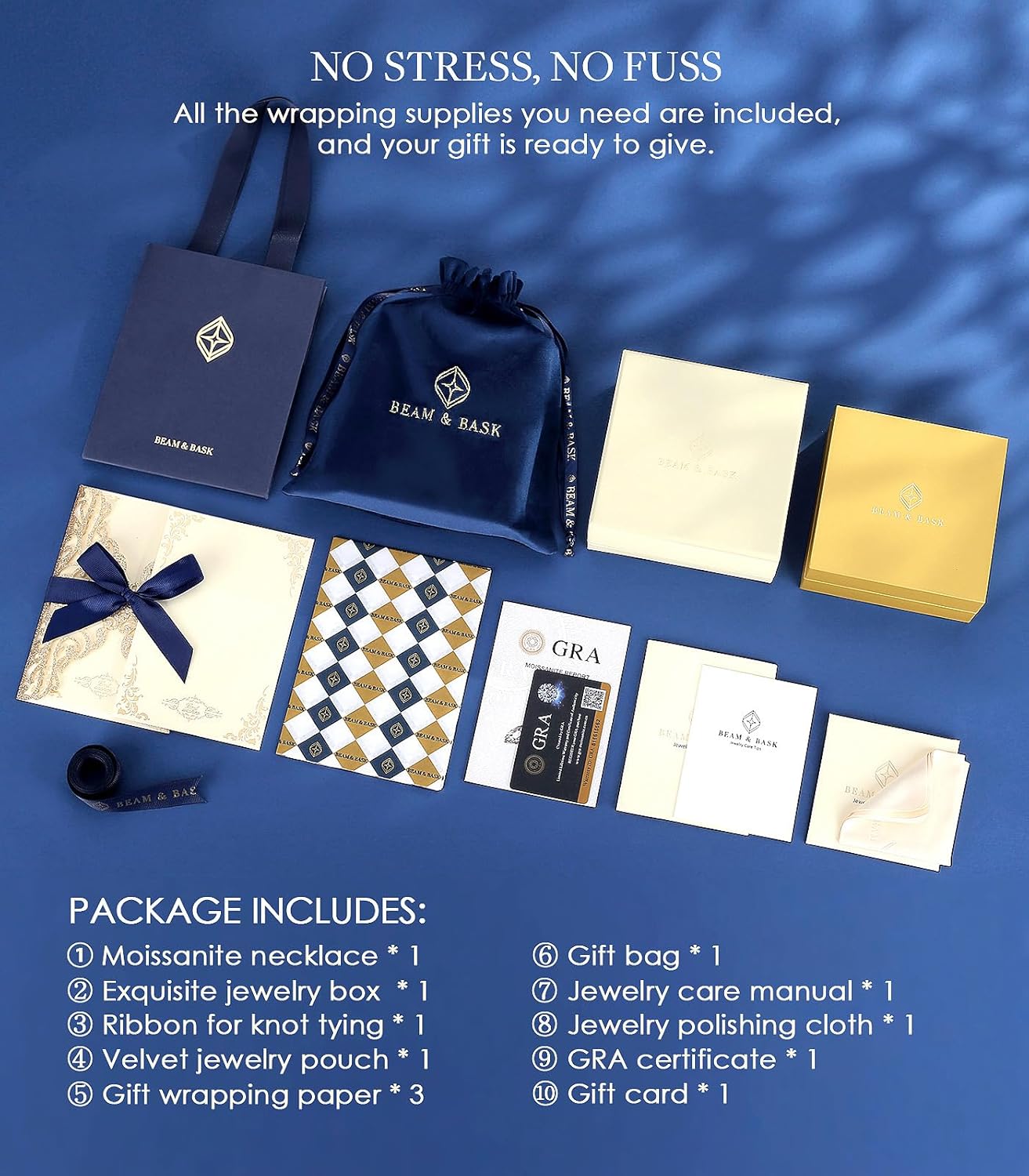 Beam & Bask Moissanite Heart Pendant Necklaces for Women, Engraved with LOVE, Sterling Silver Plated with 18K Gold, Anniversary and Birthday Jewelry for Wife, Girlfriend, Mom, or Her - Image 7