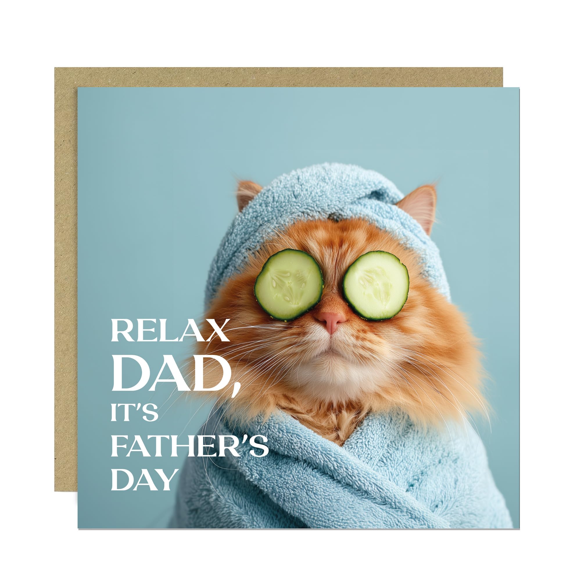 RED OCEAN Dad Card For Fathers Day Relax Dad Its Fathers Day Card With Kraft Envelope Card For Dad From Daughter Son Kids