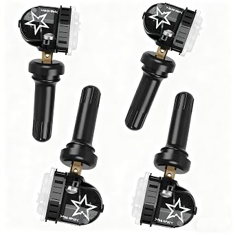TPMS Sensor Set of 4,GM 315Mhz Wheel Tire Pressure Monitoring Sensor Compatible with Chevy Silverado GMC Buick Sierra Escalade Chevrolet Tahoe Yukon Suburban Replace13598771 13598772 13586335 13581558