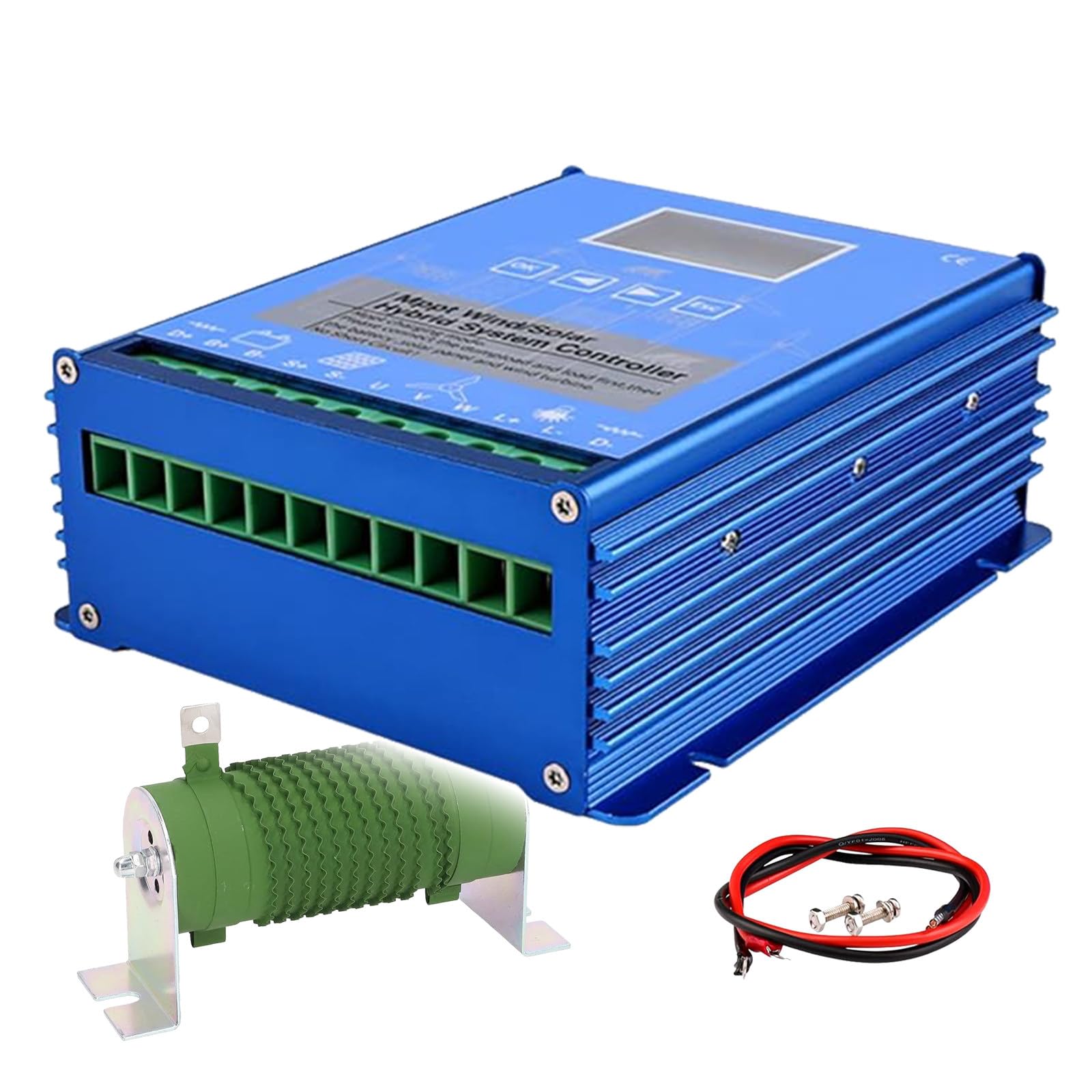 Regolatore di carica ibrido MPPT da 12000 W, sistema ibrido solare eolico con aumento del carico di scarico, regolatore di carica off-grid da 48 V