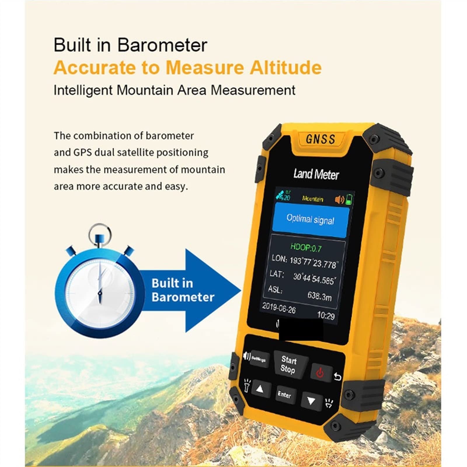 Ręczny miernik terenu GPS Land Meter S4 Kolorowy ekran GPS Land Meter Maszyna geodezyjna Profesjonalny odbiornik GNSS Pomiar powierzchni Miernik terenu Narzędzie pomiarowe do pomiarów zewnętrznych
