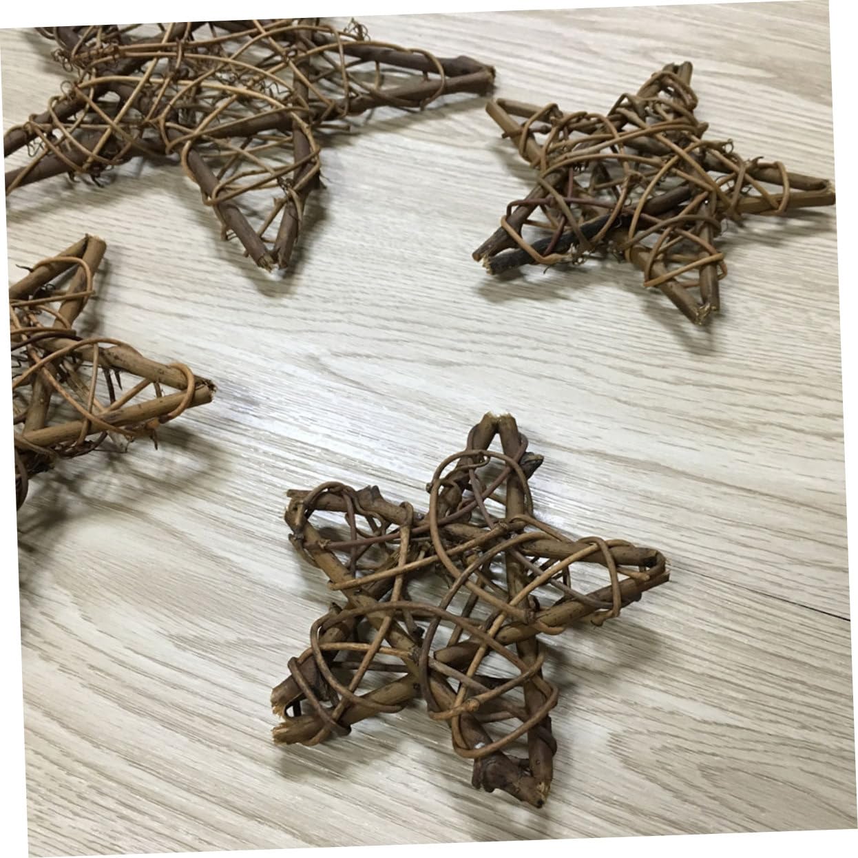 Ciieeo 30stücke Rattan Fünfstern-Dekoration Für Weihnachten Kreative Ornamente Für Hochzeiten Partys Und Tischdekorationen Weihnachtsdeko Für Zuhause Und
