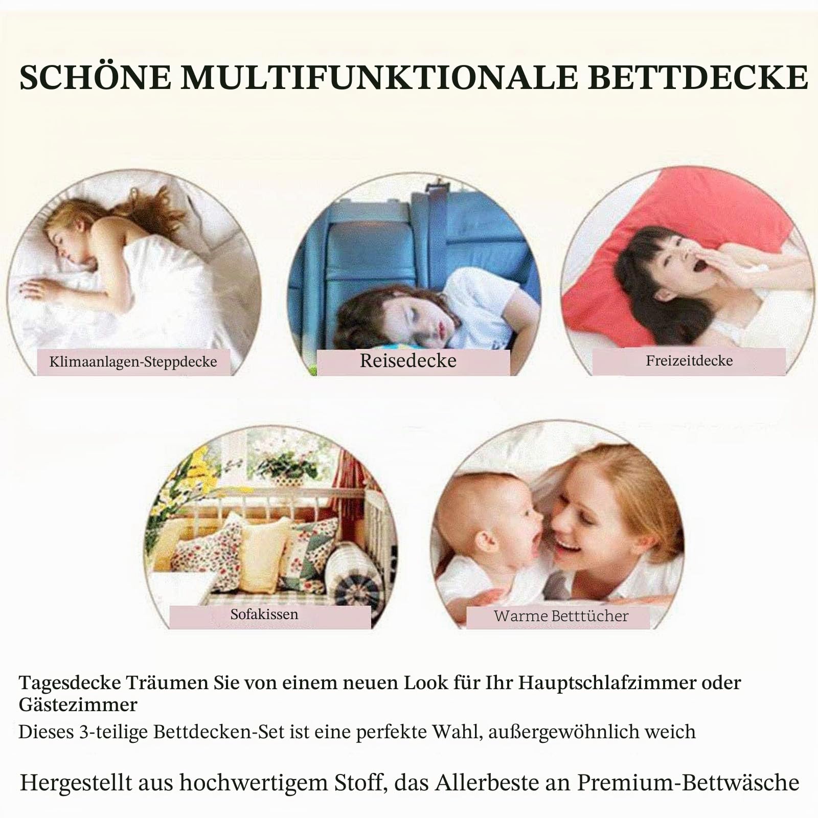 tagesdecke beige,überwurf tagesdecke Baumwolle bettüberwurf Warme Decken für Den Winter,bettwäsche-Sets Tagesdecken Mit 2 Kissenbezug