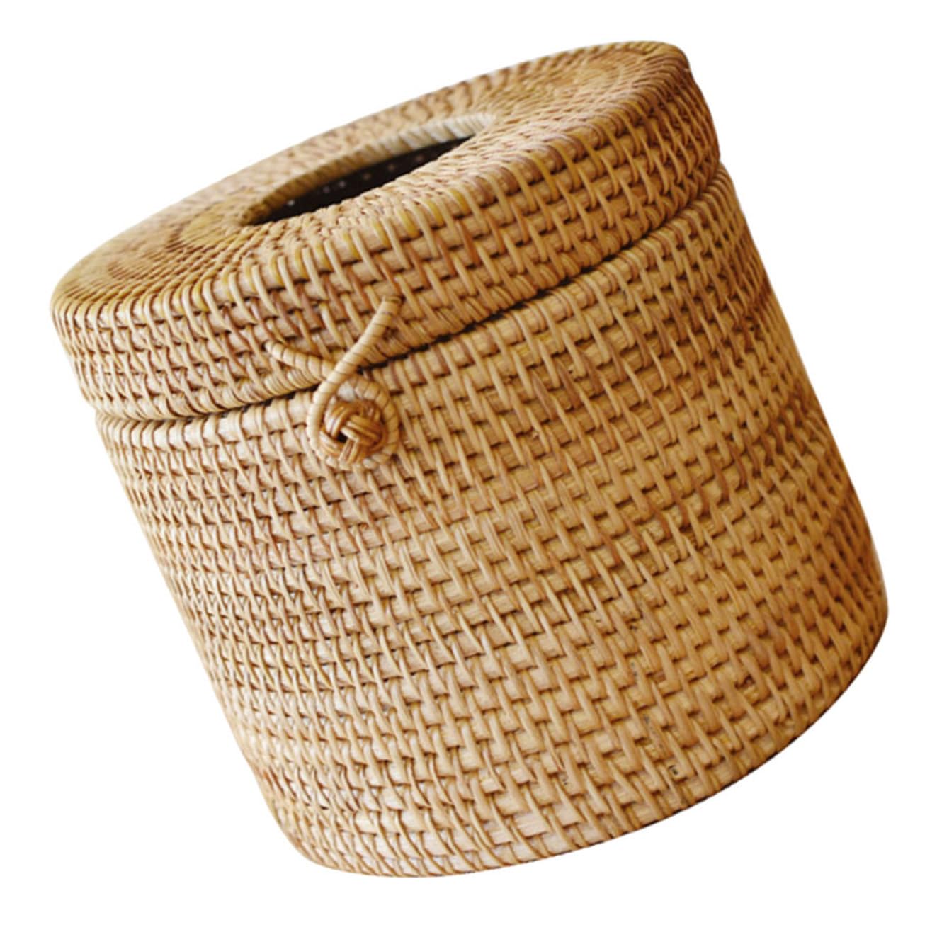 Boîte à Mouchoirs en Rotin Gatuida : Solution Déco Facile à Nettoyer