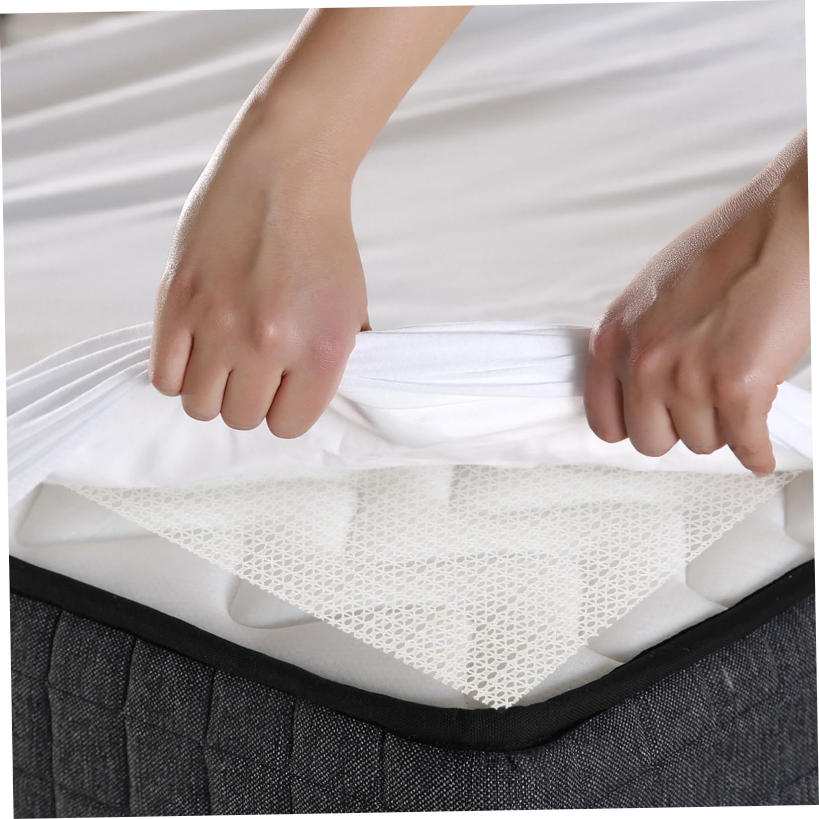 Tapis Antidérapant 200x300cm en PVC Blanc, Protection Sol et Protection des Parquets, pour Salon et Bureau