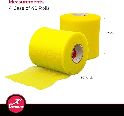 Miniatura 2 de Cinta adhesiva Cramer - caja completa de 48 rollos para deporte, sujeción y soporte de articulaciones. Cintas de 2.75 x 30 yardas.