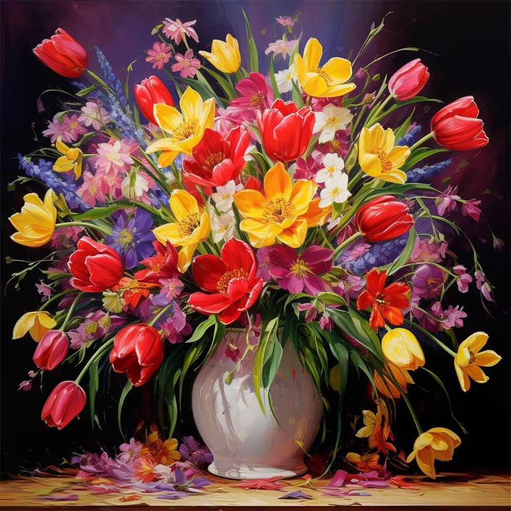 Diamond Painting Vase, Diamond Painting Erwachsene Groß XXL 80x80 cm -L36