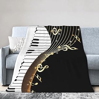 Music Throw Blanket Soft Cozy Plush Warm Fleece Blanket for Sofa Couch B...