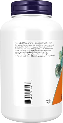 Miniatura 21 de Gluconato de zinc Now Foods, de 50 mg, 100 tabletas.