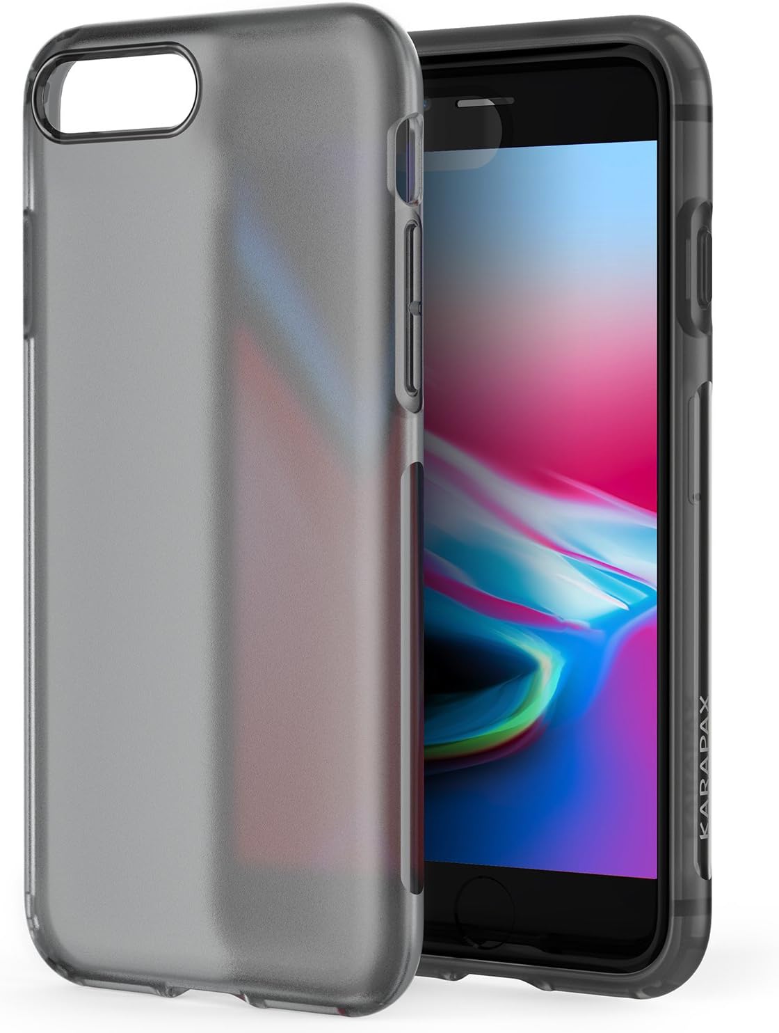 Anker iPhone 8 Plus Case, iPhone 7 Plus Case, KARAPAX Touch Case Matte Finish Flexible Soft TPU Cover Shell Skin [Support Wireless Charging] [Slim Fit] for iPhone 8 Plus/iPhone 7 Plus - Black