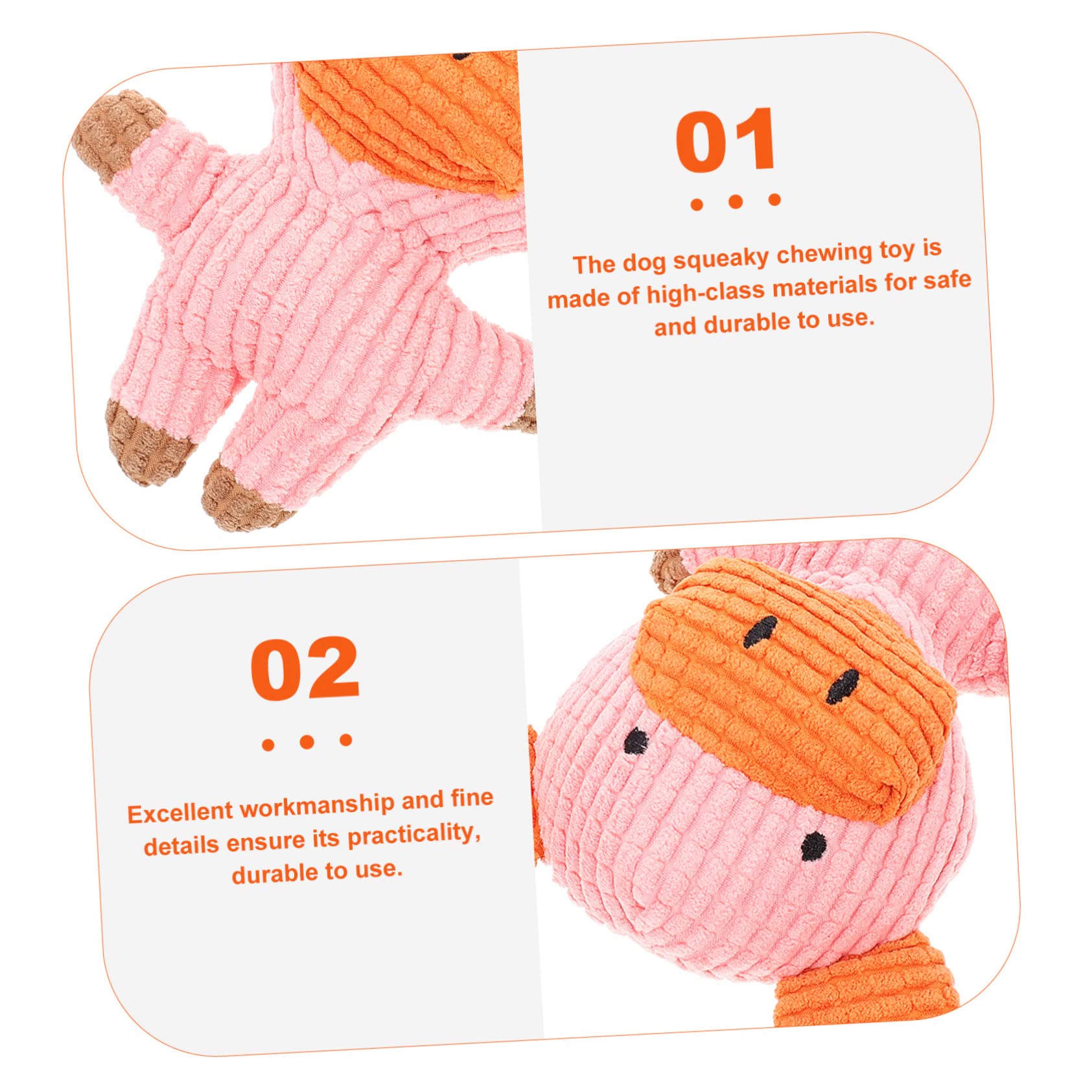 ABOOFAN 5 Piezas Juguete para Mascotas Hueso de Juguete Peluche Juguetes Juguete para Masticar Cachorro Mascota de Dibujos Animados Que Suena Juguete el Gato Felpa