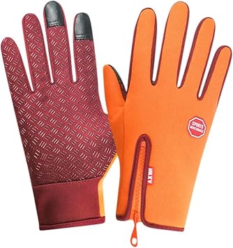 Thermal Gloves for Men and Women, Winter Thermal Gloves, Winter Cycling Gloves with Anti-Slip Touch Screen Warm Gloves Touchscreen Waterproof for Cycling, Hiking & Walking Thermal Gloves for Men